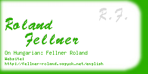 roland fellner business card